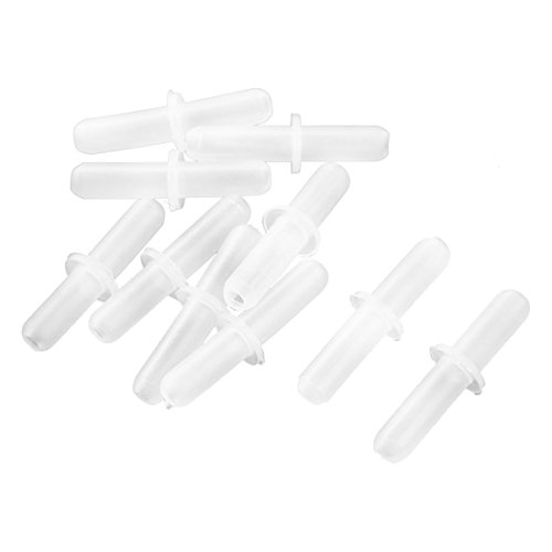 Jardin Plastic Aquarium Fish Tank Air Line Tubing, 2-Way Straight Joint Connectors, 10-Piece