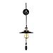 BAYCHEER Industrial Adjustable Gooseneck Wall Sconce Mounted Lamp Pulley Wall Lamp Wheel Wall Light use E26 Light Bulb Socket for Indoor Restaurant Barn, Black