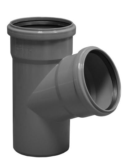 Soil Pipe Branch 110 mm with a 45 Degree 110 mm Inlet - Push Fit - Grey