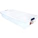 Hefty 52-Quart Latch Box for Under the Bed, White Lid and Blue Handles