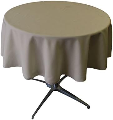 Broward Linens Tablecloth Polyester Round Seamless 54 Inch Grey