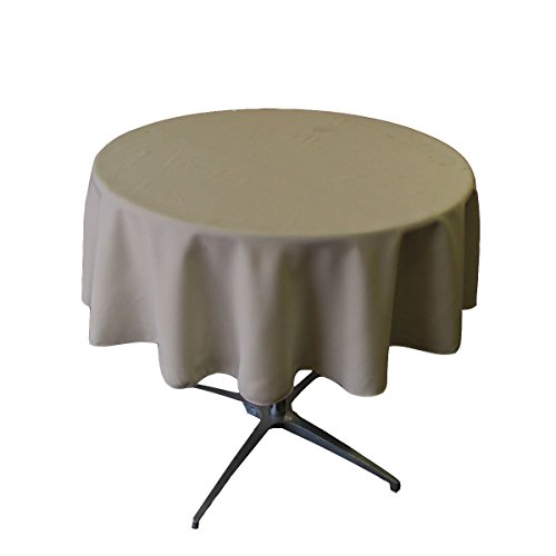 Broward Linens Tablecloth Polyester Round Seamless 54 Inch Grey