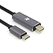 USB C to Mini DisplayPort, 4K@60HZ Type C [Thunderbolt 3 Compatible] to Mini DisplayPort Cable Compatible for MacBook Pro, iPad Pro 2018, Surface Book 2, Galaxy S8/S9 and More-6Ft (Braided)