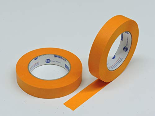 2pk of 1" in x 60yd Bright Orange Masking Tape Extra Sticky PRO Grade High Stick Special Project Painters Tape Painting Trim Arts Crafts School Home Office 21 Days 24MM x 55M .94 inch - Thumbnail 2