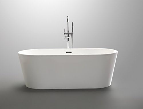 Luxury 59x30 Modern Contemporary Freestanding Acrylic Soaking Spa Bathtub - cUPC Certified