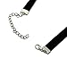 Amorulove 1X Lady Girls Velvet Choker Necklace Retro Handmade Love Heart Crystal Pendant(Black)