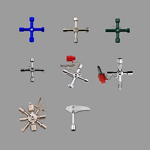 Topker Multifunction 4/10 Ways Universal Triangular Wrench Key Plumber Keys Electric Meter Cabinets Bleed Radiators - Thumbnail 7