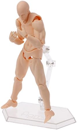 StarShine 5.12Inch Drawing figure modle, Human Art posable Drawing Flexible joints Mannequin -Kids Toy Gift (Skin Colo)