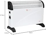 EMtronics 2000W Portable Convector Heater White with 3 Heat Settings view 5