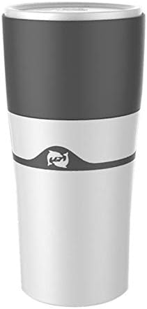 Portable Drip Coffee Maker Travel Mug Compatible Refillable K-Cup (White)