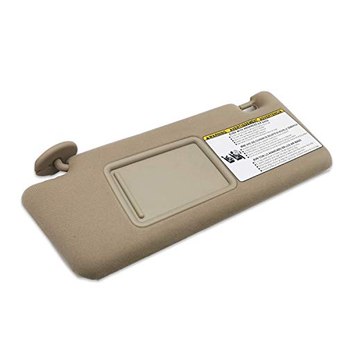 SAILEAD Left Driver Side Sun Visor for Toyota Tacoma 2005 2006 2007 2008 2009 2010 2011 2012 Visor Assembly Without Light 74320-04181-B1 (Sand Beige)
