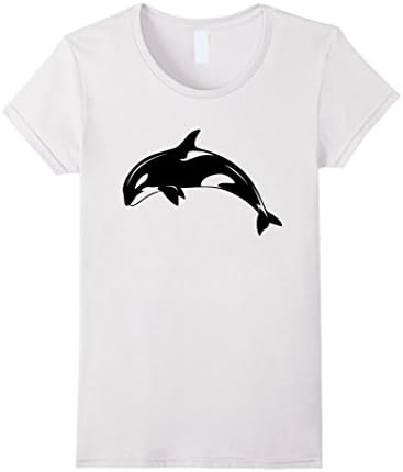 Women's Killer Whale Orca - T Shirt Small White