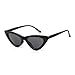 GIFIORE Cat Eye Sunglasses for Women Polarized, Vintage Retro Narrow Cateye Frame Sun Glasses (Black Frame Grey Polarized Lens)