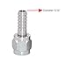 OneBom Ball Lock Disconnect, Gas & Liquid Corny Keg Fittings, MFL 1/4’’ Threaded with 5/16’’ Stainless Steel Barbed & Hose Clamp (Ball Lock Kit)