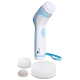 Skin Cleansing System Facial Brush & Body Care Kit for Women & Men. Includes 4 different heads - Large Body Brush, Soft Face Brush, Regular Face Brush and Pumice Stone. Water-Resistant.