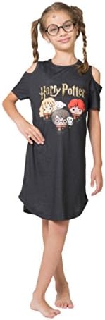 Girls Chibi Art Cold Shoulder Nightgown
