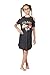 Harry Potter Girls' Big Chibi Art Cold Shoulder Nightgown, Charcoal Gray, 10/12