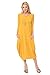 Pastel by Vivienne Women's Cocoon Midi Dress With Pocket Large Mustard