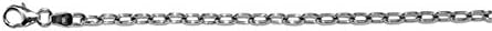 18k White Gold 2.9mm Open-Cable Solid Link Chain Necklace - 30"