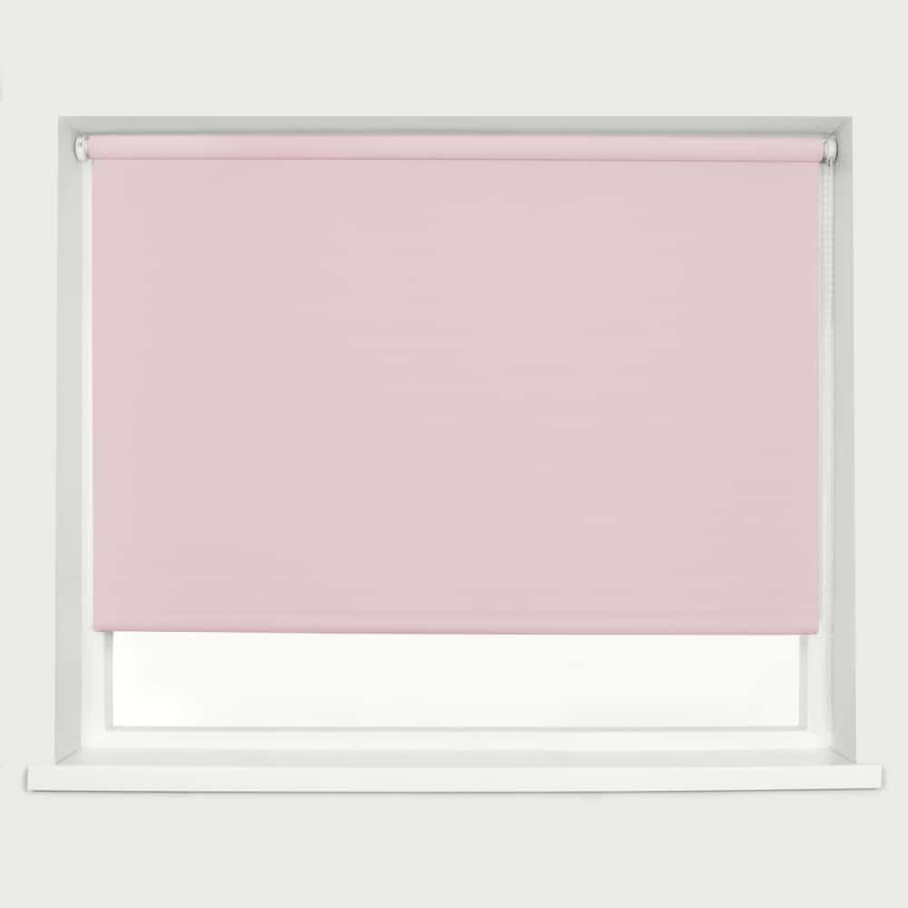 Lavender Blackout Roller Blind Metal Fittings Trimmable UV Protection Thermal Properties Premium Fabric Home Office Bedroom Kids Room Child Safe Easy Fit 60cm Width x 160cm Drop