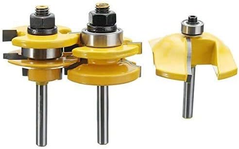 Aoher3pcs 1/4 Inch Shank Ogee Rail and Stile Ogee Raised Panel Router Bit Set