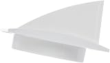 EUROPLAST Cowled Duct Cover 150mm Backdraught Shutter ABS White 6" view 3
