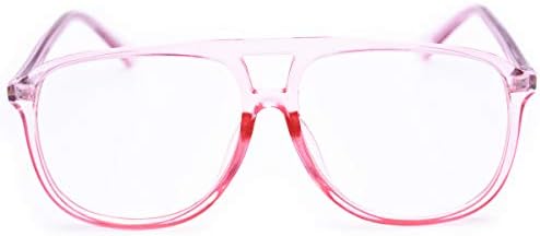 Transparent Colored Aviator Eyeglasses Frame Designer Oversized Clear Sunglasses