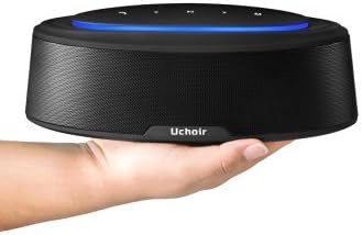 Uchoir Portable Bluetooth Wireless Speakers, Elegant Design with Touch Button Dual 5W Drivers Enhanced Bass with Color Changing LED Lights for Party and Outdoors