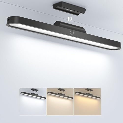 Wireless Desk Lamp 2500 mAh LED Under Cabinet Light Magnetic LED Touch Control Dimmable Night Light Desk Light USB Rechargeable for Under Cabinet, Kitchen, Reading, Working