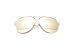GAMT Mirrored Aviator Sunglasses Fashion Designer Colorful Lens for Men and Women Gold Frame Pink