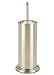 Bath Bliss Cylinder Free Standing Toilet Plunger & Holder, Water & Rust Resistant, Decorative, Stainless Steel
