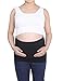 Maternity Belly Band Seamless Support Bands for Pregnancy Women 2 Pack White Black M