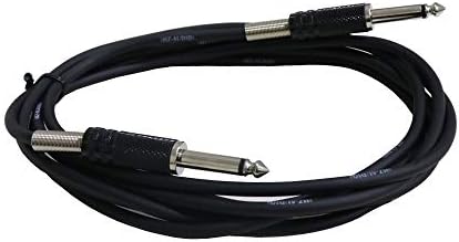 Hz-Audio 6.35mm Phono Male to 6.35mm Phono Male Instrument Cable 3 Meters- Black