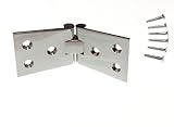 Brass Counter Flap Hinge Chromed Brass 1 1/4 Inch X 4 Inch With Screws 1 Pair