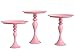 VILAVITA Cake Stands 3-Set Round Cupcake Stands with Simple Design, Dessert Cake Stand, Pink