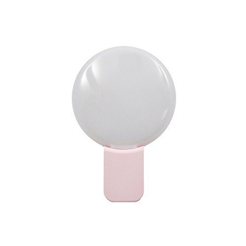 Selfie Lights,[Upgraded Version] Selfie Light Ring 3-Level Brightness 36 LED for iPhone Samsung Galaxy Sony, Motorola and Other Smart Phones; Clips on Night Ring Fill Light (Pink-1)