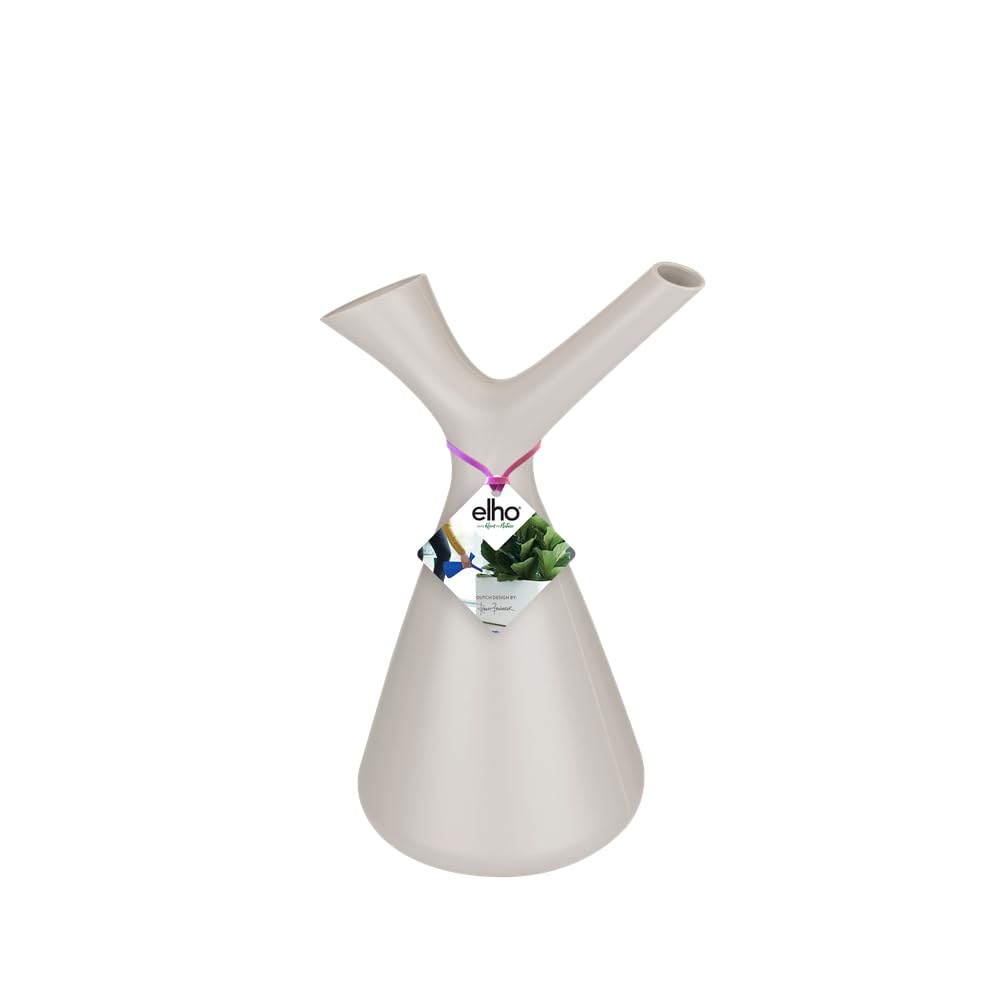 Elho Plunge Watering Can 20 - Watering Can for Indoor & Accessories - Ø 15.0 x H 29.5 cm - Grey/Warm Grey