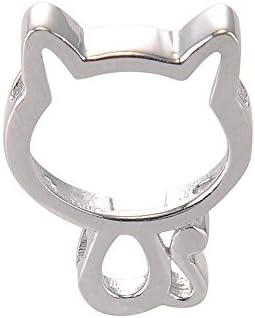 Chiconon Kitty Pendant Collarbone Necklace Hollow Out Cat Style Necklace Without Chain Gift for Women Girl