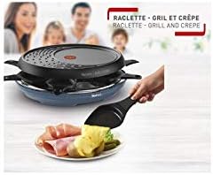 TEFAL Raclette Colormania 3-en-1 Appareil à Raclette Grill et Crêpe Revêtement Antiadhésif Easy Plus 8 Coupelles Compatible Lave-Vaisselle 1050 W Bleu acier RE310401 - Cuisine A Vivre TEFAL Raclette Colormania 3-en-1 Appareil à Raclette Grill et Crêpe Revêtement Antiadhésif Easy Plus 8 Coupelles Compatible Lave-Vaisselle 1050 W Bleu acier RE310401