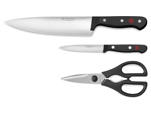 WUESTHOF Gourmet 3-piece Set, Black and Silver