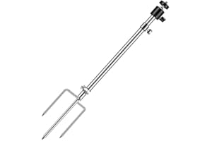 Folgtek Trail & Game&Action Camera Mounting Holder Fishing Stake Stand Trail Camera Accessories, Thick Foldable Stainless Steel Bracket 360° Adjustable Universal Thread Connection 1/4''-20 (6 mm)