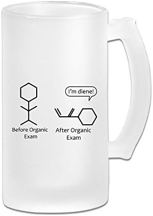 GANL Chemical Structures Before And After An Exam Frosted 16oz Glass Beer Stein
