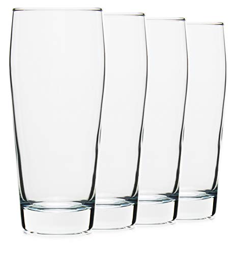 20oz Craft Pub Beer Glasses Made in the USA, Set of 4 by Serami