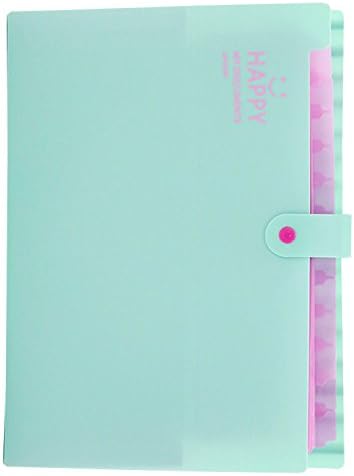 MORYSONG Expanding File Folders Accordion Document Organizer, 12-Pocket Folders, A4 Letter Size (Green)