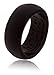 Flexible Silicone Wedding Ring for Active Men PREMIUM Non Bulky Medical Grade Skin Safe & Comfort Fit Band