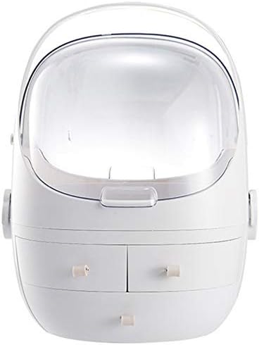 Amazon Co Jp Wy Yan クラムシェル3引き出しは表丸いメイクホルダー収納ボックスのリップスティックジュエリー化粧品オーガナイザーホワイトドレッシング 収納ボックス ホーム キッチン