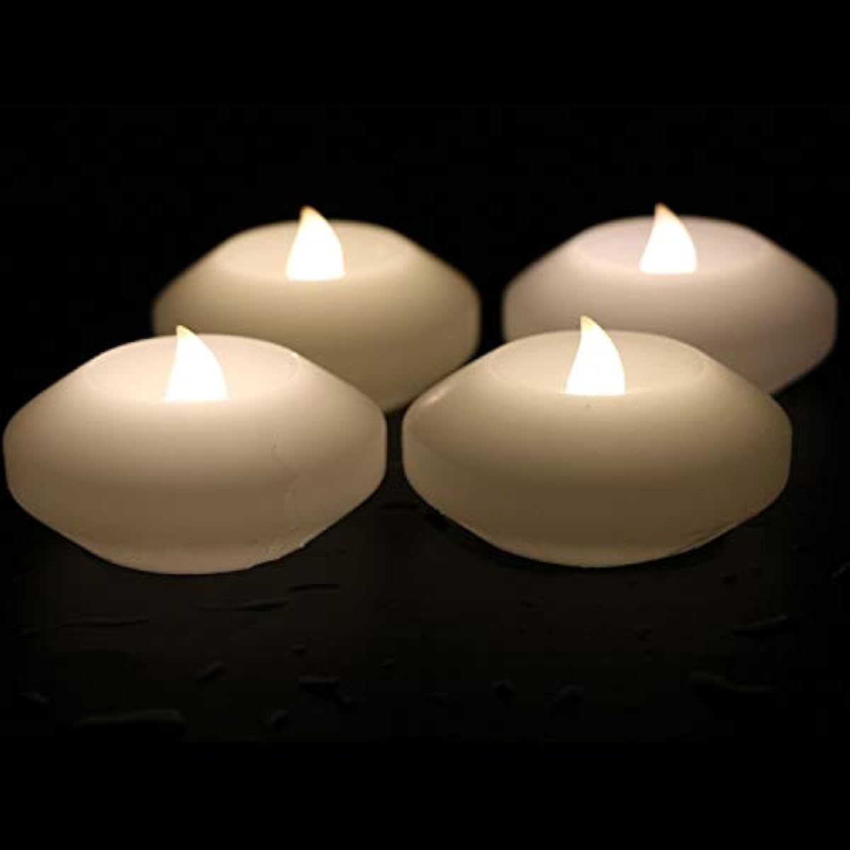 LACGO Wedding Novelty Candles 3'' Real Wax Flameless Floating Flicker