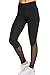 Dearlovers Women Slim Fit Sport Legging with Mesh Large Black