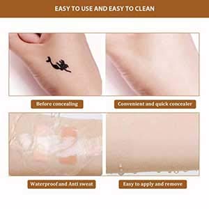 (2Pcs) TLM Colour Changing Fondation Makeup Concealer Full Coverage Cream Flawless Base Nude Face Liquid makeup foundation Cover Concealer Changing Warm Skin Tone Moisturizing Cover for Women&Girls - Thumbnail 5