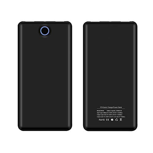 VUOHOEG USB C Power Bank 20000mAh Portable Charger with QC 2.0 Quick Charge; 20000mAh Input & Output Type C Battery Pack Replacement for Smartphone Tablet